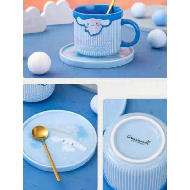 CL Set gelas tatakan piring Cinamoroll keramik ori