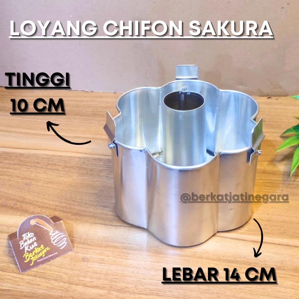 LOYANG CHIFON SAKURA 14 CM/ LOYANG MOTIF BUNGA BONGKAR PASANG / PCS