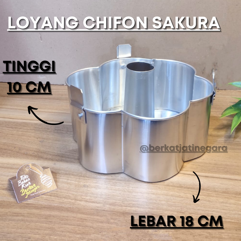 LOYANG CHIFON SAKURA 18 CM/ LOYANG MOTIF BUNGA BONGKAR PASANG / PCS