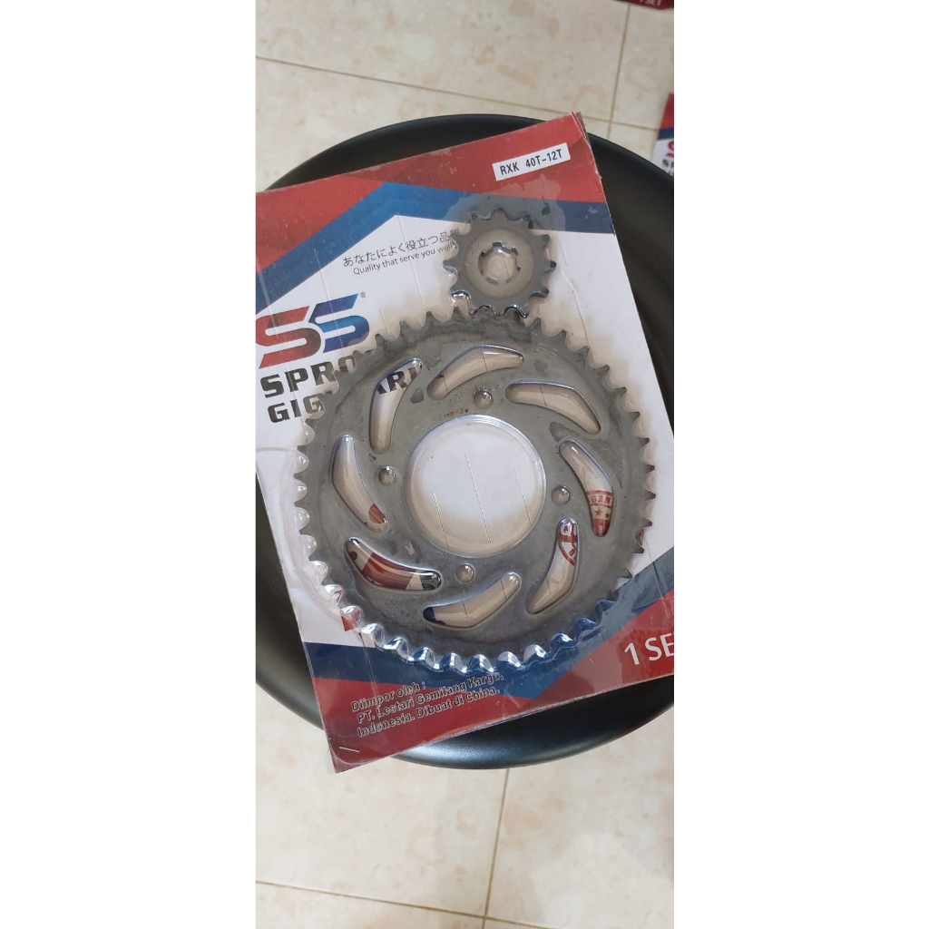 GEAR GIR DEPAN BELAKANG RX KING 12/40T