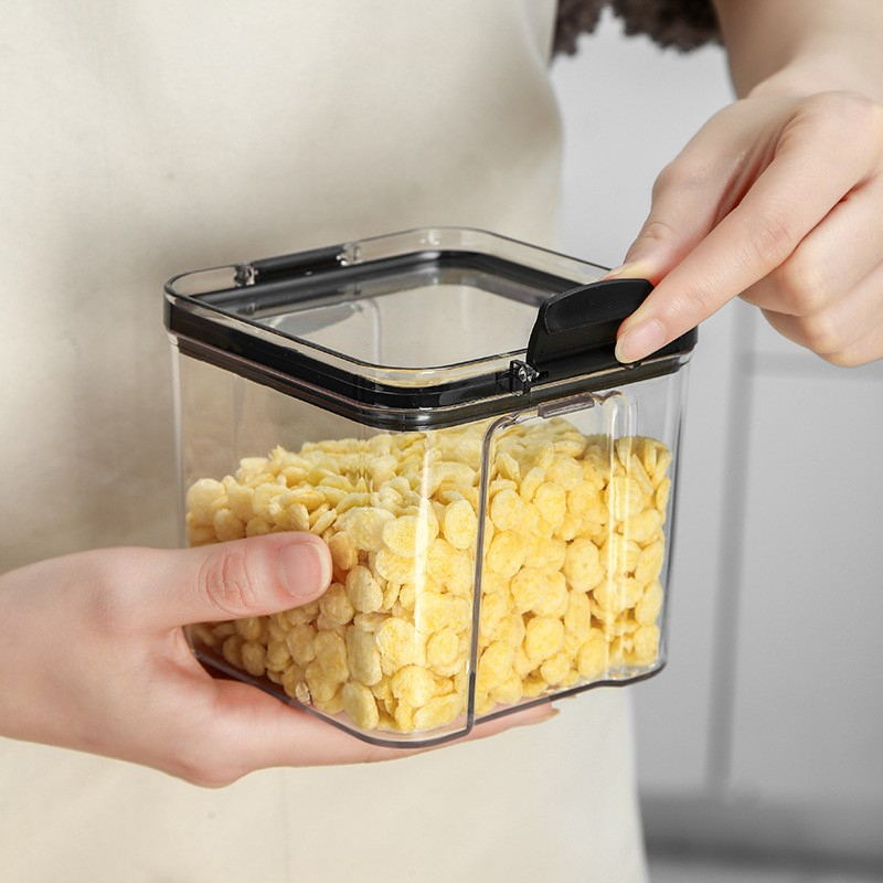 C102 Toples Kotak Snack Kedap Udara Penyimpanan Bening Cereal Kontainer Makanan Food Storage Jar Container