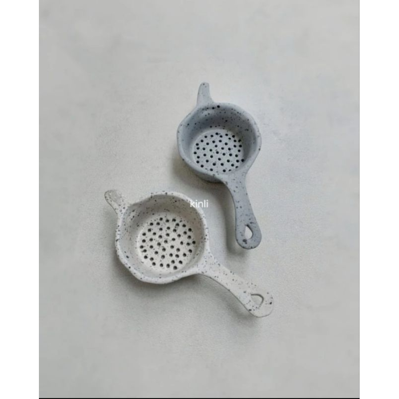 handmade ceramic tea strainer saringan teh keramik