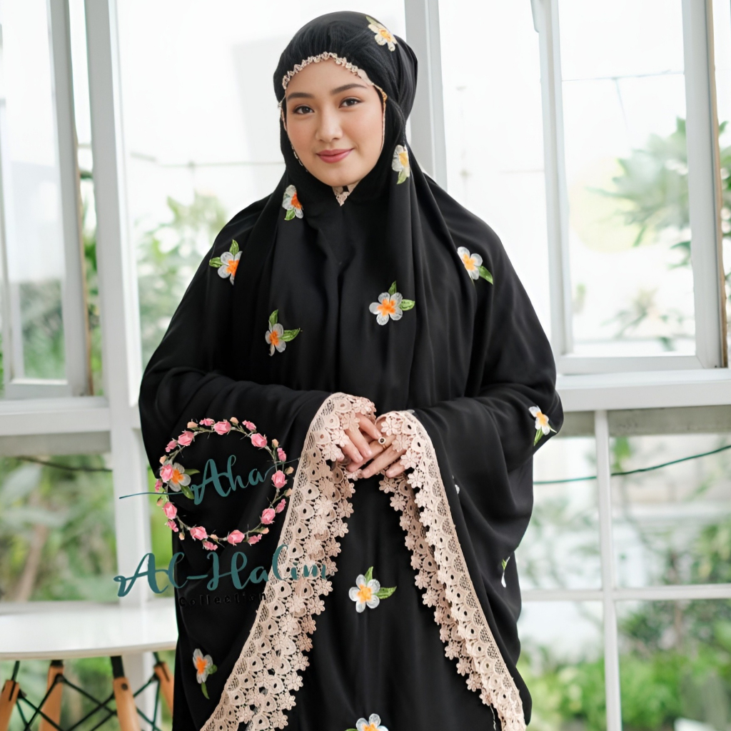 Mukena Dewasa Rayon bordir mahalini jumbo adem