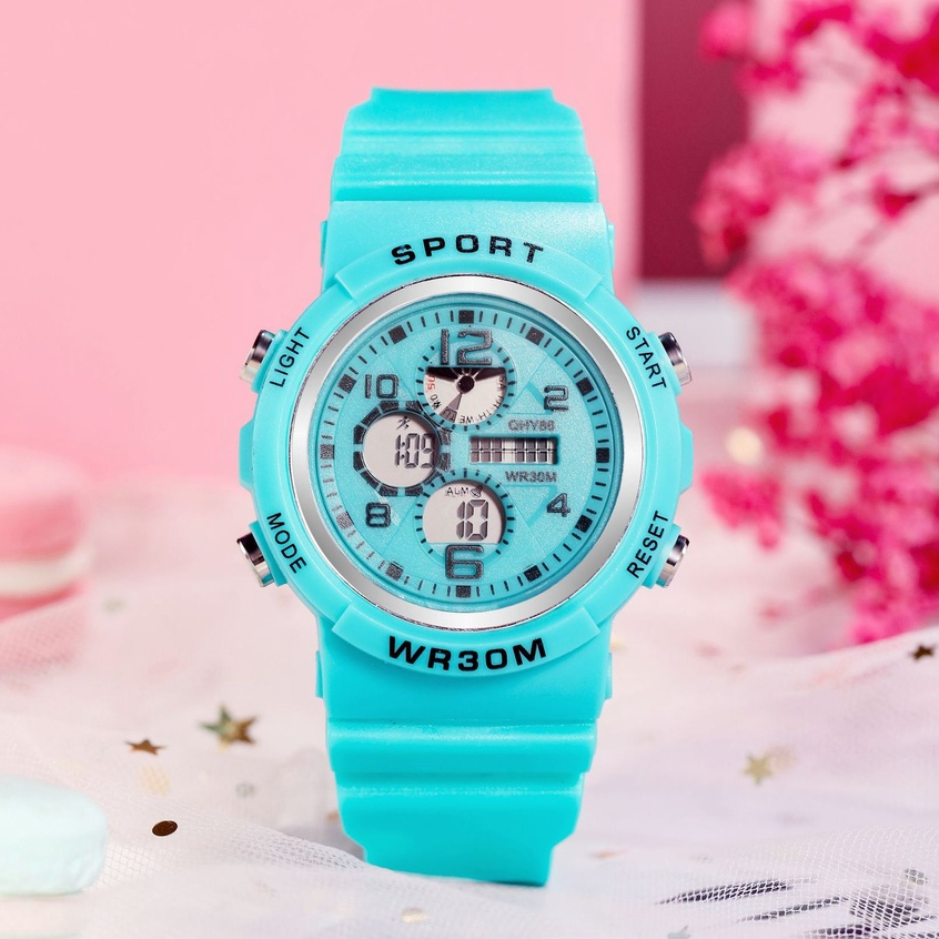 Jam Tangan Wanita Dan Pria Rubber Display Digital Gaya Korea Fashion Import