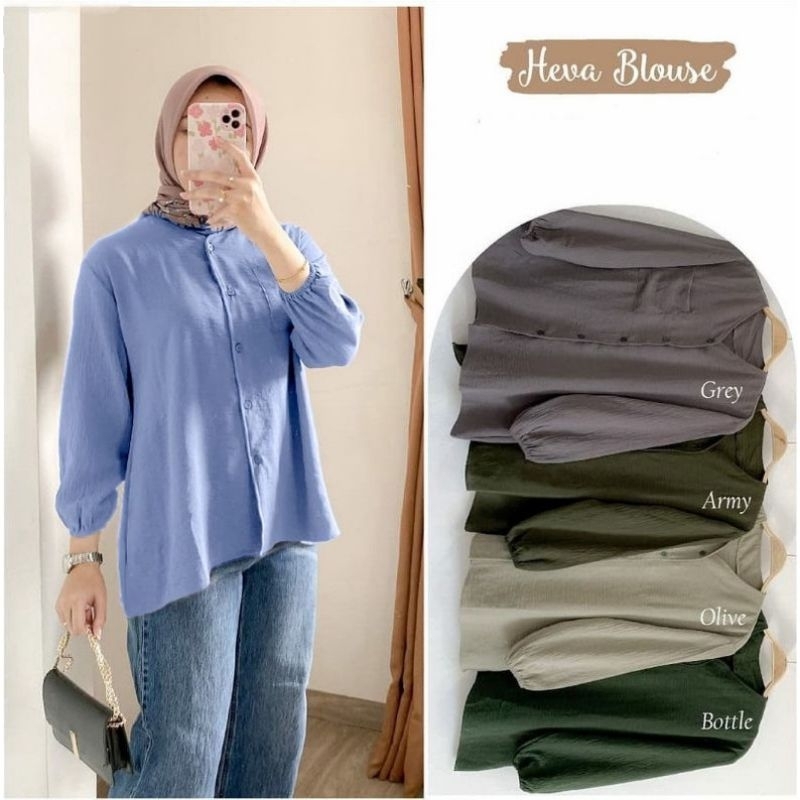 Kemeja Wanita Crinkle Oversize Olivia Shirt Airflow Premium