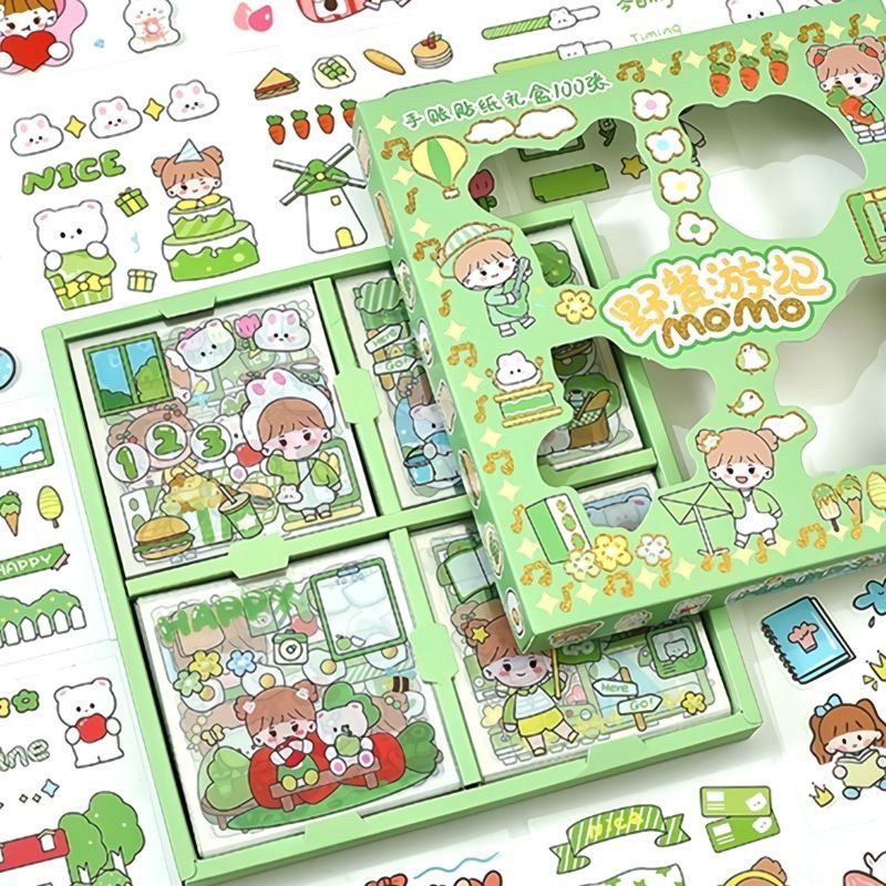 

stiker momo labubu stiker korea sticker viral 100