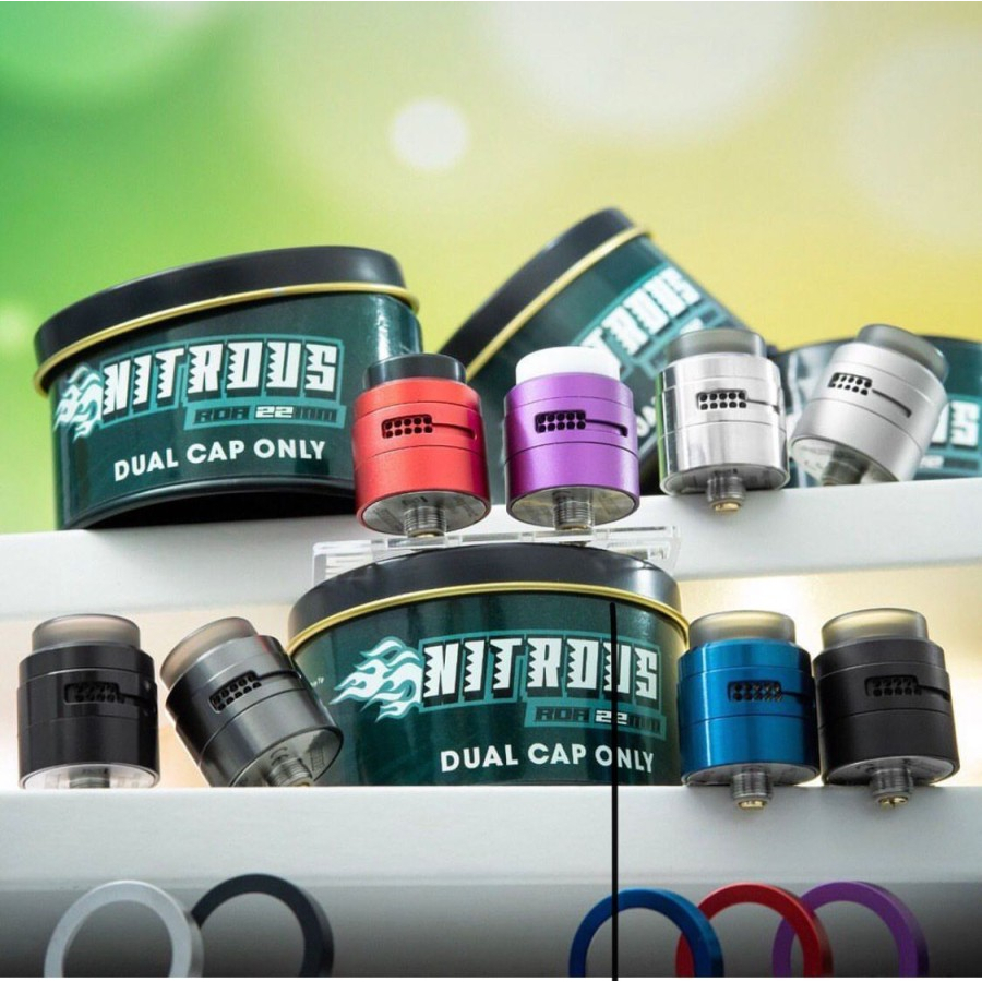 NITROUS RDA 22MM DUAL CAP ONLY - NITROUS DUAL CAP ONLY - AUTHENTIC