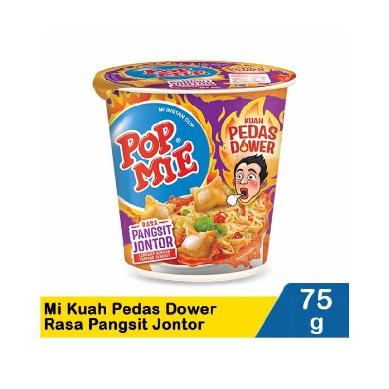 

Pop mie pedas dower jontor pangsit 75 g