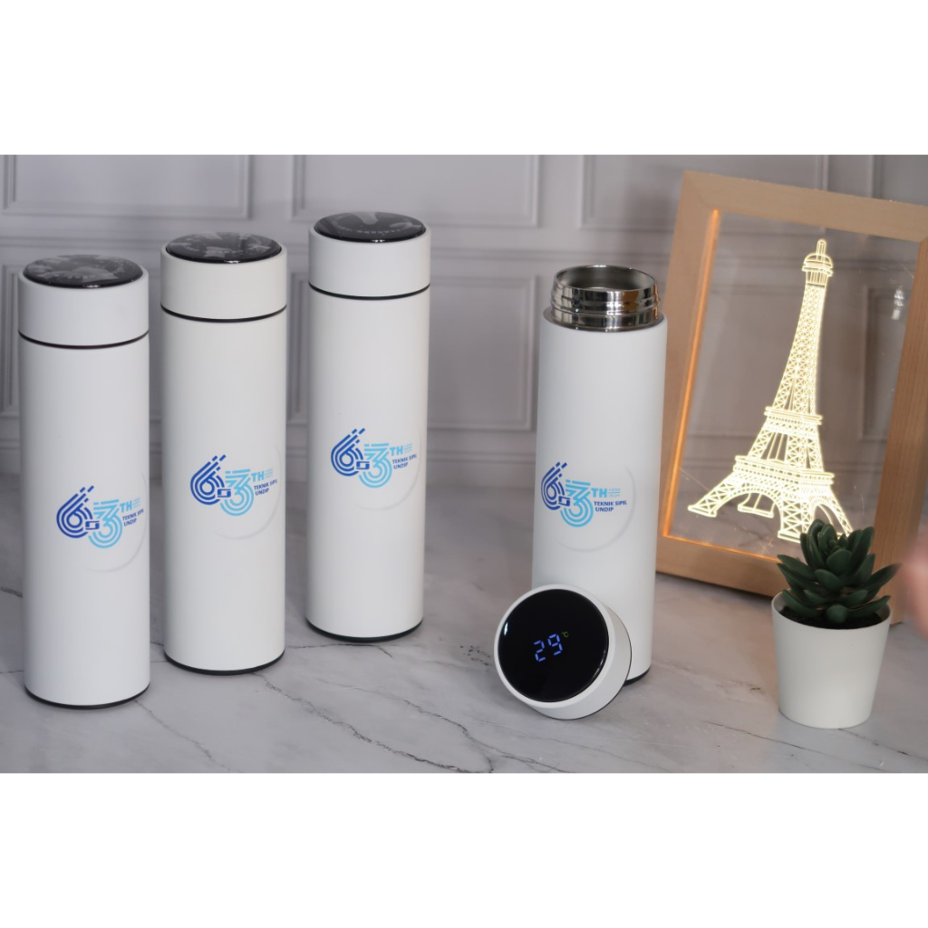 Botol minum stainless Pengukur suhu digital termos vacuum tumbler travel mug  TM0331