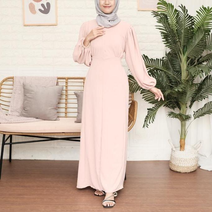 VS - RONA DRESS GAMIS PREMIUM BAHAN AIRFLOW CRINCKLE