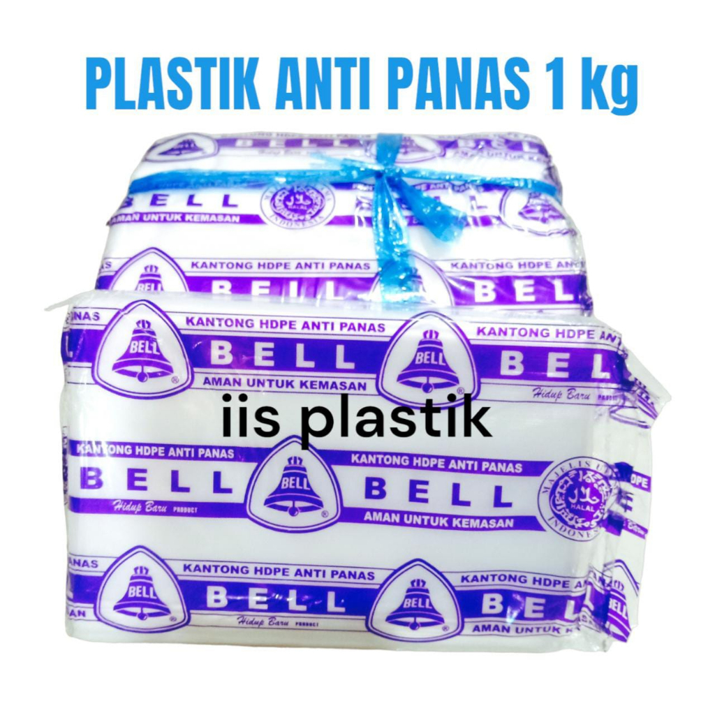 Kantong Plastik Anti Panas bell 1 kg 15 x 30 / HD ATP Merk Bell | Kantong Kuah Panas Bell  Ukuran 1 kg 15 x 30