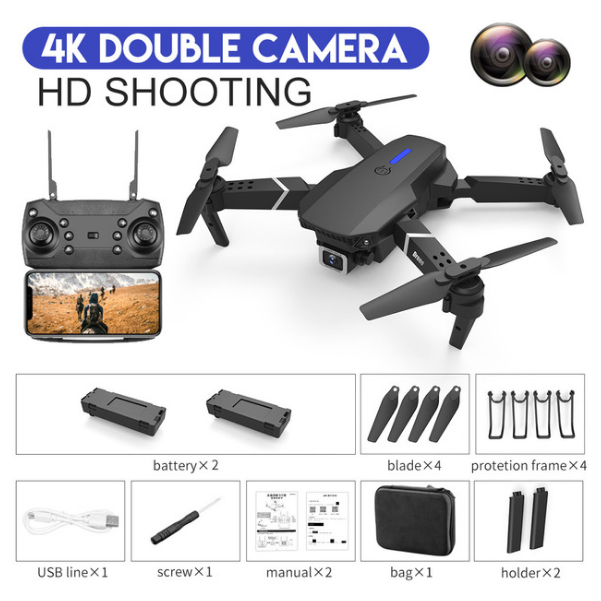 quadcopter Drone Profesional 4K helikopter mainan remote control pesawat lipat rc helikopter drone q