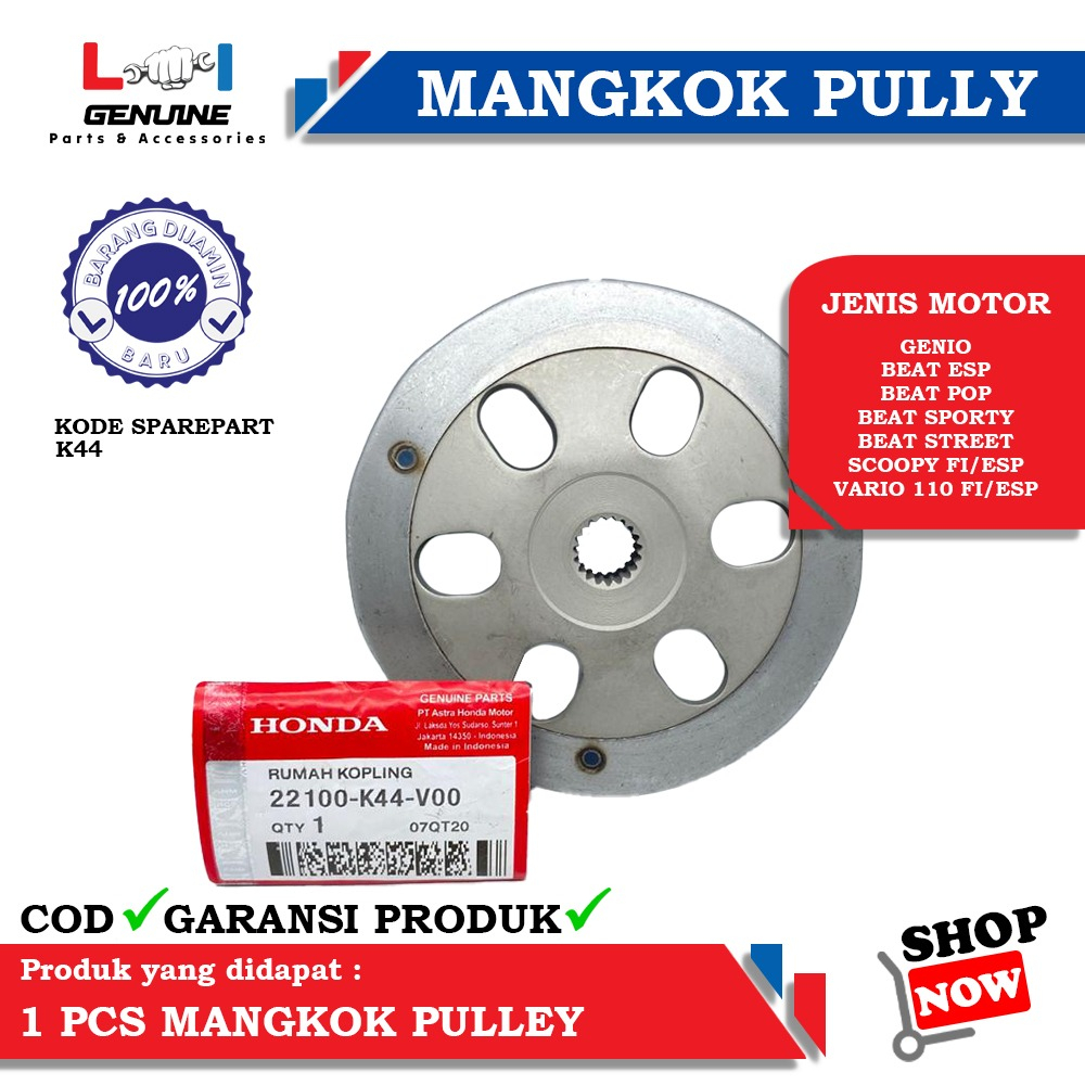 -LOI- MANGKOK GANDA/KOPLING PULLY BEAT FI, BEAT POP, BEAT ESP, SCOOPY FI ESP, VARIO 110 FI ESP , BEAT STREET, GENIO