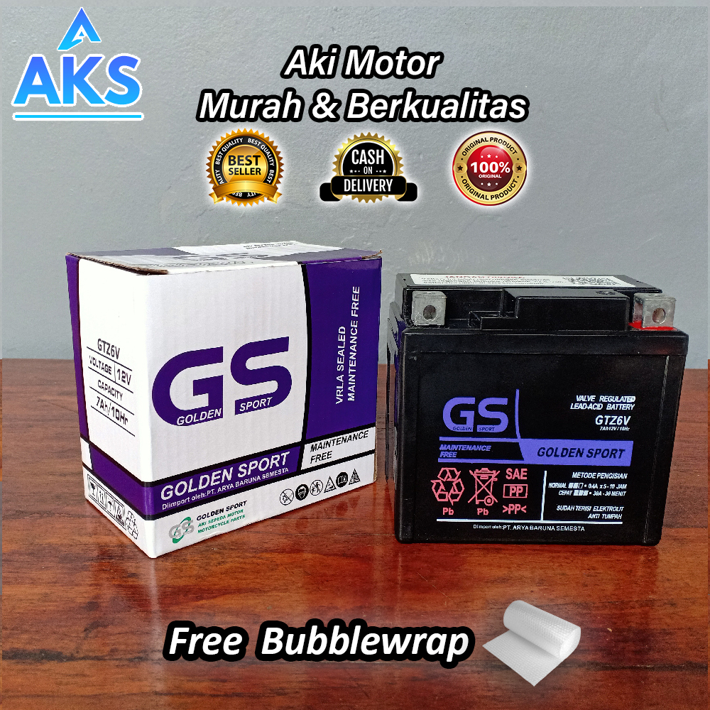 Aki Motor Vario 125/150, Vario 125 Led, Nmax 155, Satria Fu GTZ6V GTZ7S GS Aki Kering MF