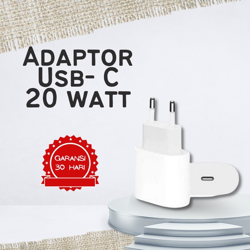 Adaptor / Kepala Batok Charger USB C TYPE C 20 Watt Fast Charging BY SMOLL