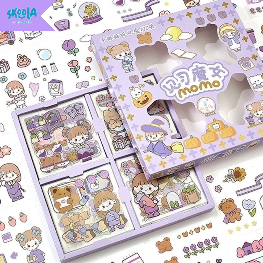 Skoola Stiker Momo Anak Remaja Sticker Aesthetic Lucu Waterproof