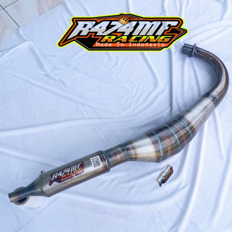 Knalpot Satria Hiu Satria Lumba Satria 2tak Telo Plat Karat Original R474MF