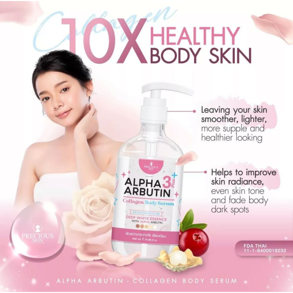 Alpha Arbutin 3Plus 10x Whitening Booster Collagen Body Serum 500ml