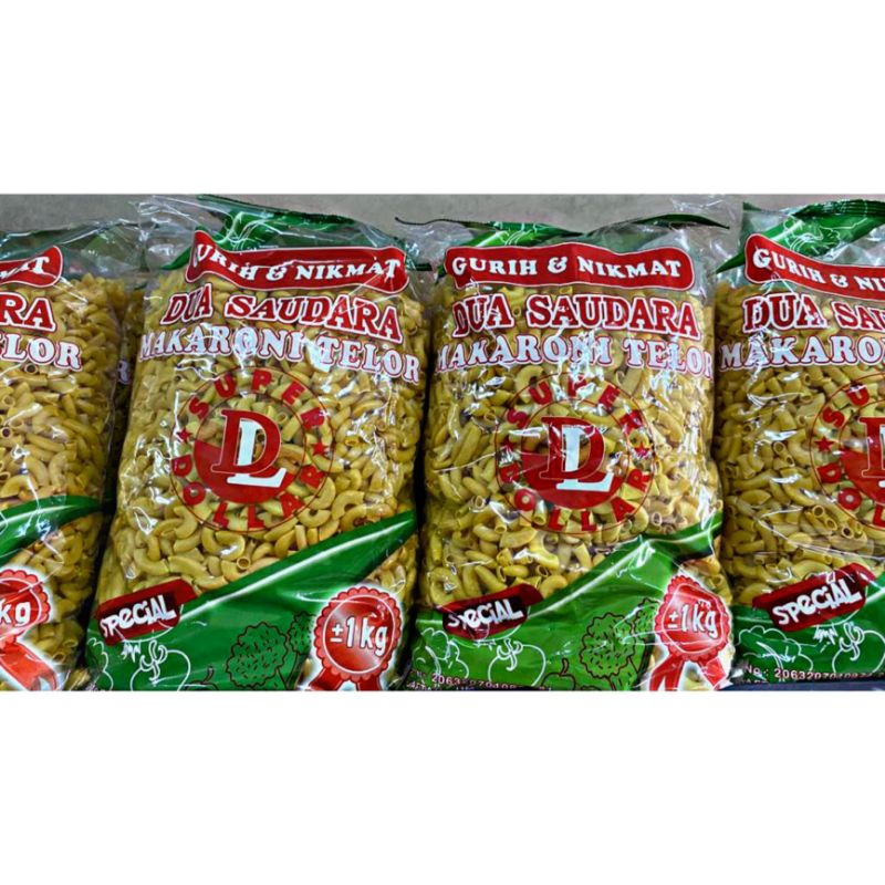 

Makaroni Dua Saudara 1 kg/Hijau