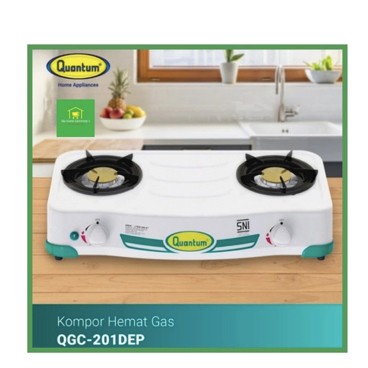Quantum QGC201DEP Kompor Gas 2 Tungku Pemantik Electric - QGC-201DEP