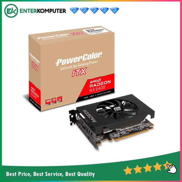 PowerColor Radeon RX 6400 4GB DDR6 ITX