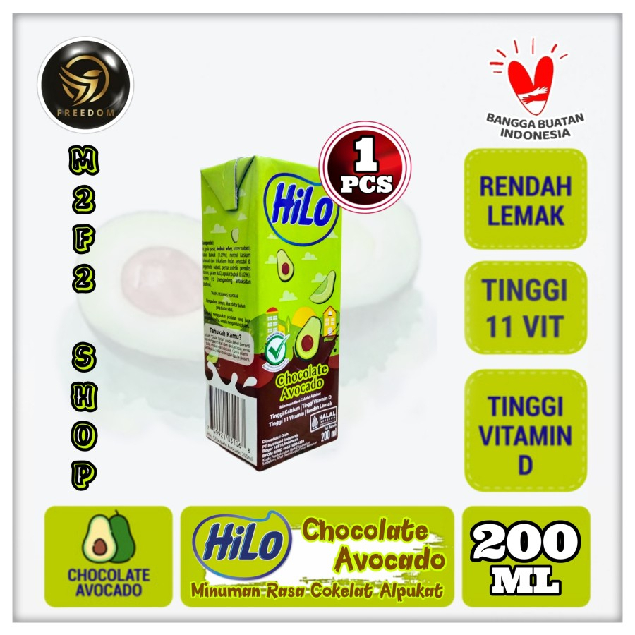 

Susu HiLo Rasa Chocolate Avocado | Cokelat Alpukat Kotak UHT - 200 ml (Kemasan Satuan)