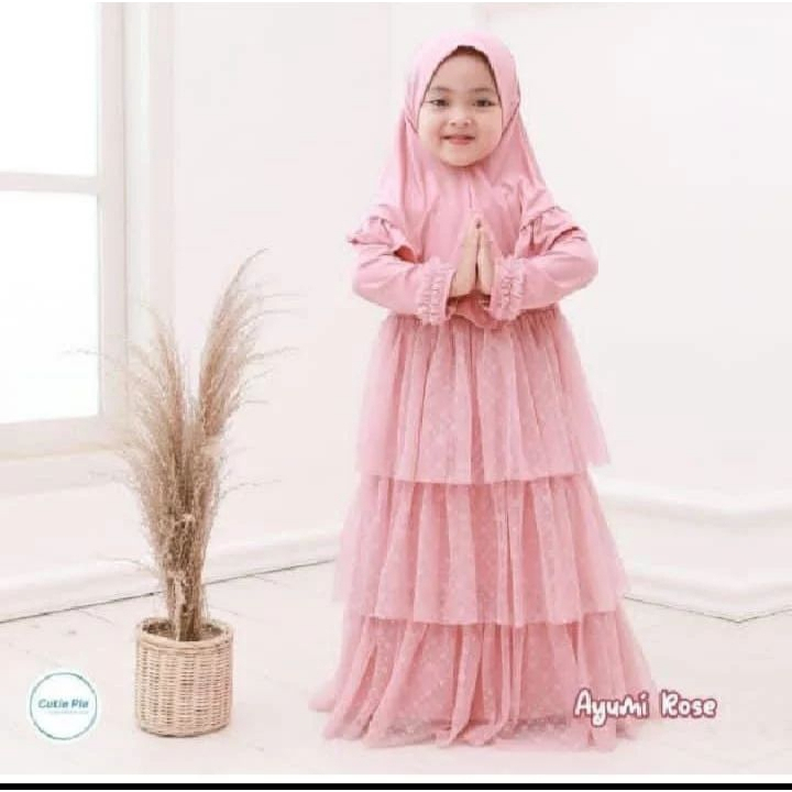 Ayumi syari kids terbaru gamis anak kekinian dress anak muslim