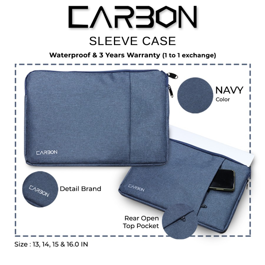 LAPTOP CARBON SOFTCASE SLEEVE CASE 13- 16 INCH