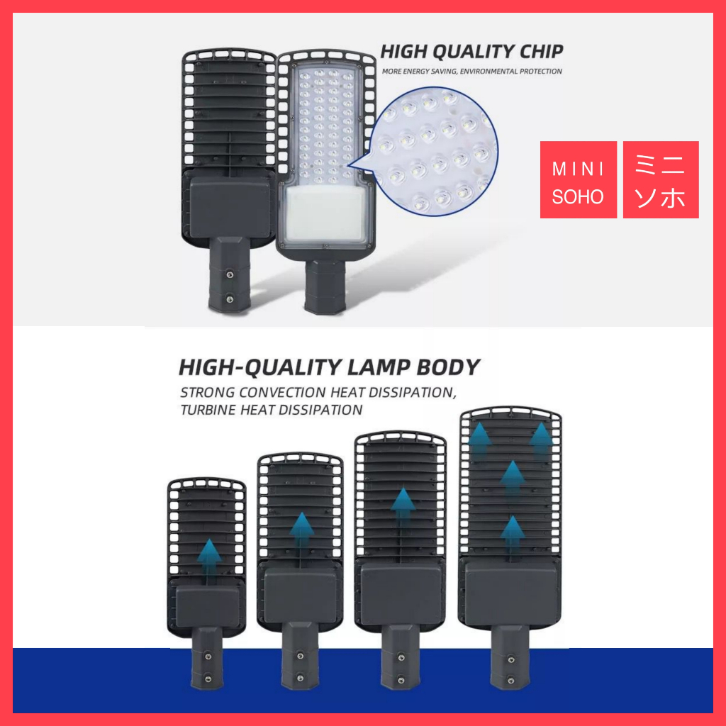 Lampu Jalan PJU LED 30W 50W 100W 150W 200W Watt Tipis Outdoor Penerangan Jalan Waterproof IP65 Super Terang