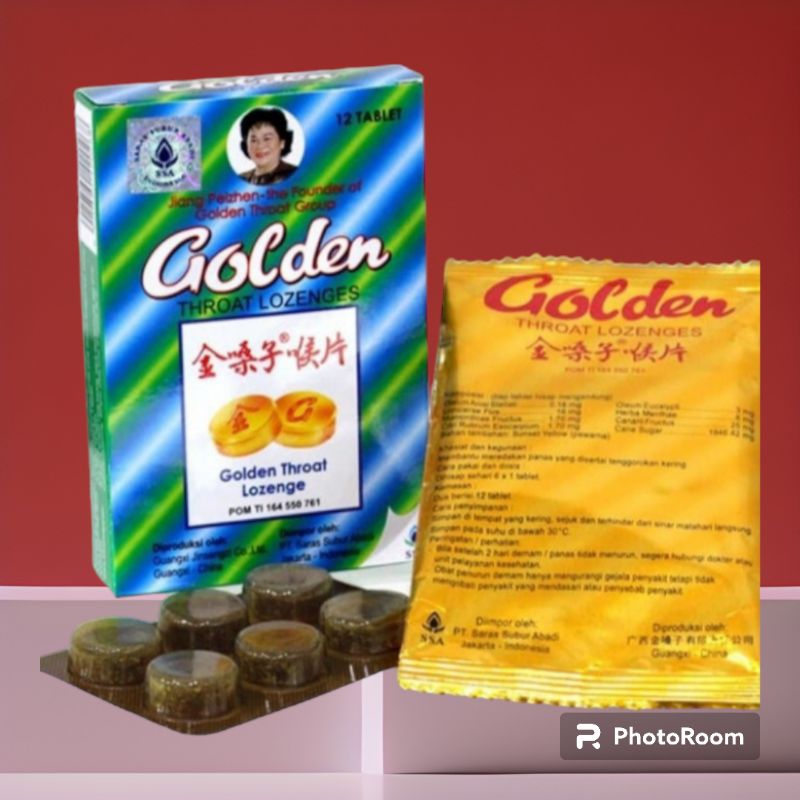 

Golden throat permen pelega tenggorokan dan suara parau