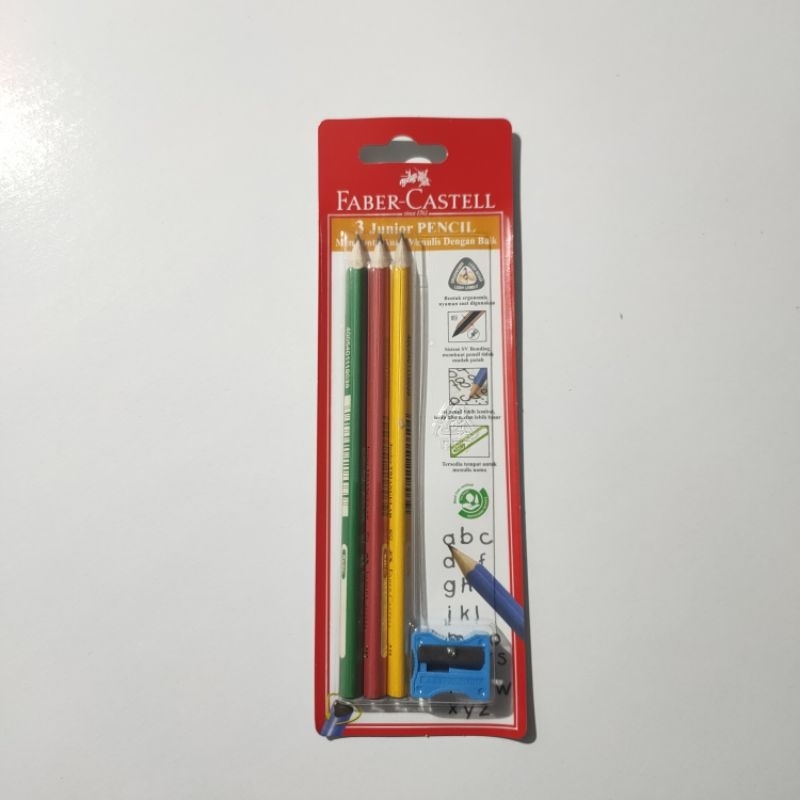 

Faber Castell 3 Junior Pencil untuk anak KB TK PAUD sekolah