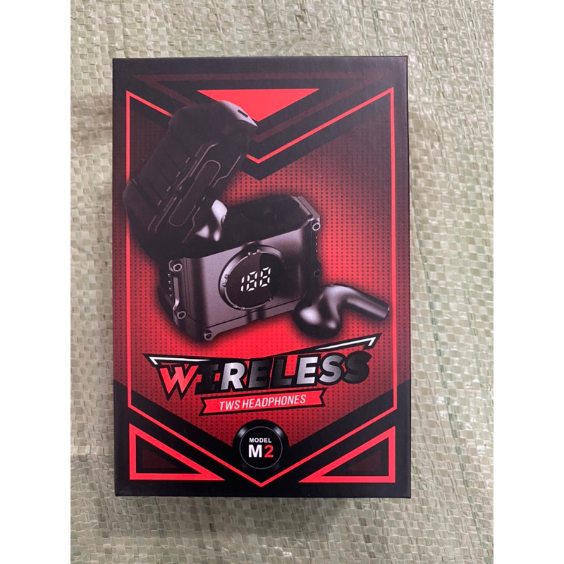 TWS M2 Bluetooth earphone 5.3 gaming headset bluetooth bass super stereo earphone Fashion Out of the Street earphone