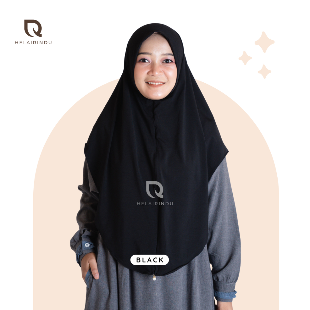 𝐇𝐄𝐋𝐀𝐈𝐑𝐈𝐍𝐃𝐔 - Hijab Instan Nawra Kerudung Nonpad Sleting Royal Jersey Premium