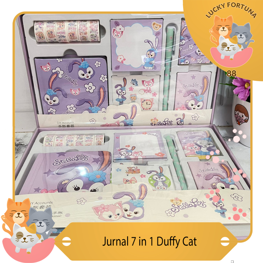

Jurnal 7 in 1 Duffy Cat Jurnal dengan banyak kompartemen Jurnal all-in-one Jurnal multifungsi 7 in 1 Buku catatan 7 in 1 Jurnal dengan berbagai template Jurnal dengan banyak halaman