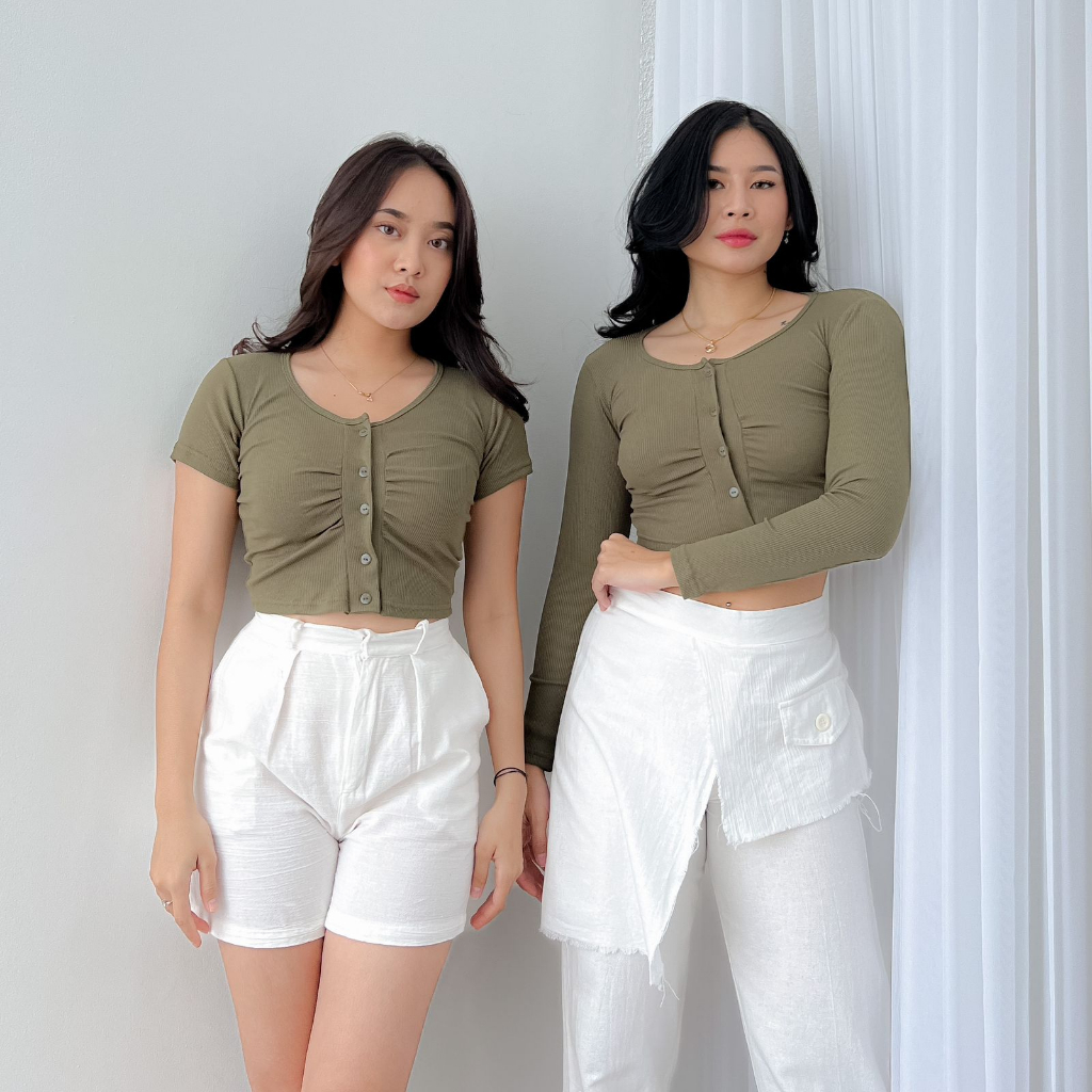 KANASE TOP / Lengan Panjang / Lengan Pendek / Top Rib