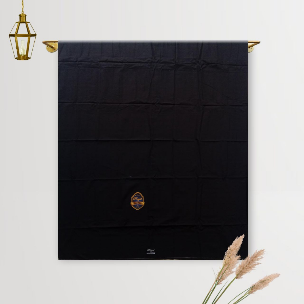 Sarung Tenun Gajah Beduk Royal Khusus Hitam Polos