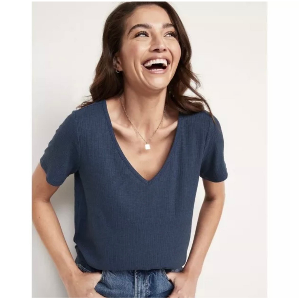 old navy Luxe V-Neck Rib-Knit