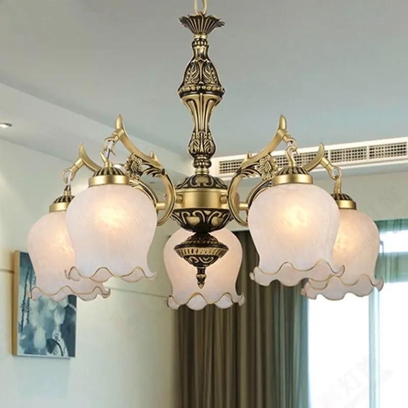 Vintage Wall Lamp Vintage Hanging Lamp Lampu Gantung Antik Lampu Dinding Antik Bronze Mewah (Tulip s