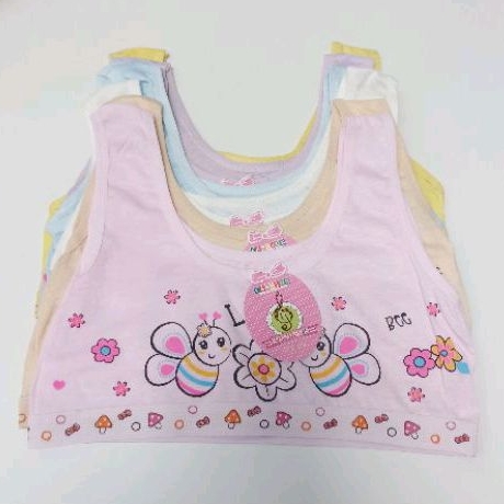 Miniset katun anak perempuan domisol miniset anak sd smp tanpa busa katun halus lembut bra anak