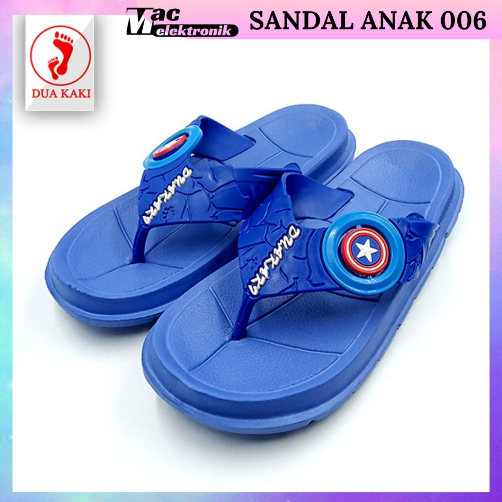 SANDAL JEPIT ANAK LAKI ATAU COWOK SPIDERMAN CAPTAIN AMERICA 006-1S/2B