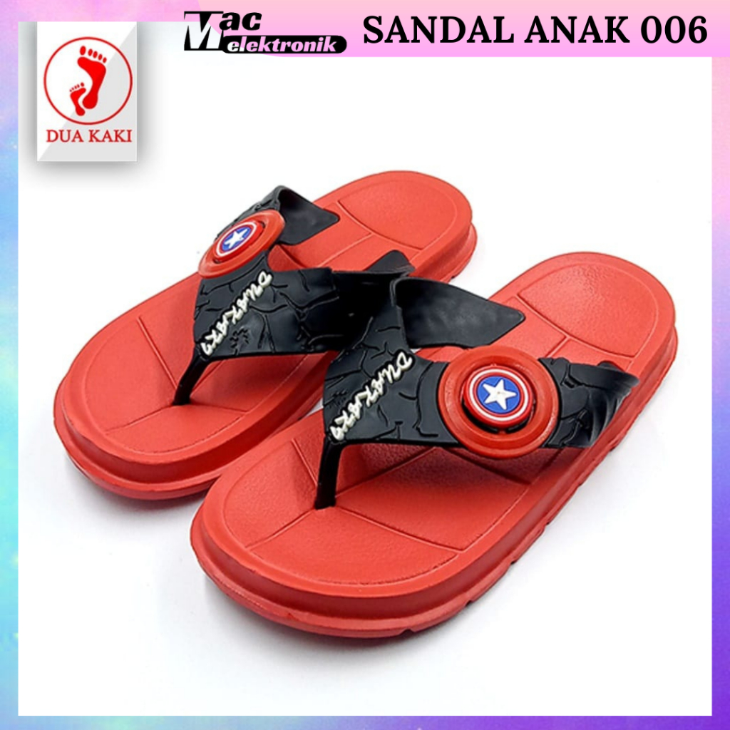 SANDAL JEPIT ANAK LAKI ATAU COWOK SPIDERMAN CAPTAIN AMERICA 006-1S/2B