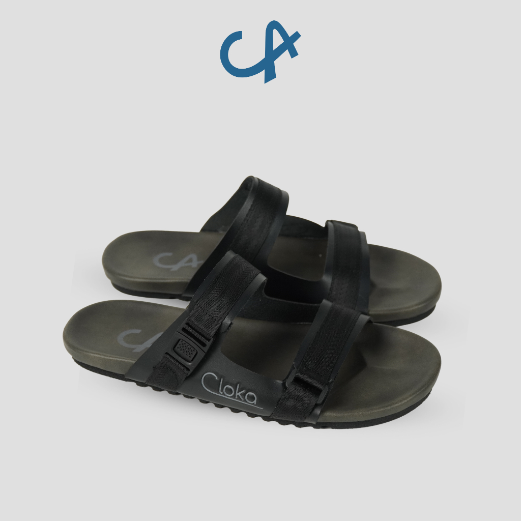 Sandal Pria Slide Distro Casual Anti Slip Slipper Sendal Cowok Dewasa Selop Ringan Kekinian - Cloka Hummels