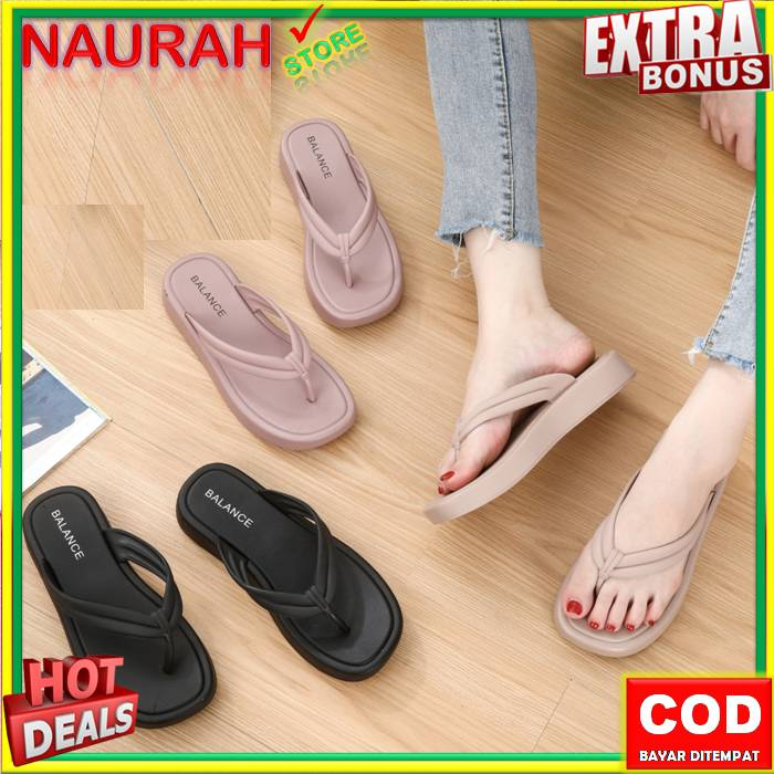 ✨ COD ✔️ SANDAL JEPIT WANITA BALANCE 1605 26 IMPORT TEBAL 4CM KUAT NYAMAN AWET SOL KARET TIDAK LICIN