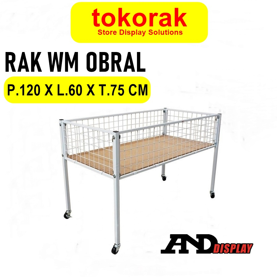 RAK OBRAL WIREMESH 60*120 CM BOX WAGON KERANJANG SERBAGUNA ANDDISPLAY