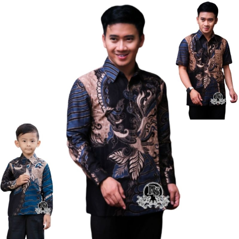 kemeja hem batik pekalongan m l xl xxl motif sangku novy