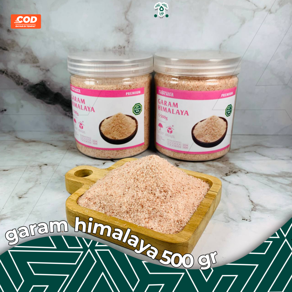 

Garam himalaya pink salt premium original organic 500 Gr 1Kg