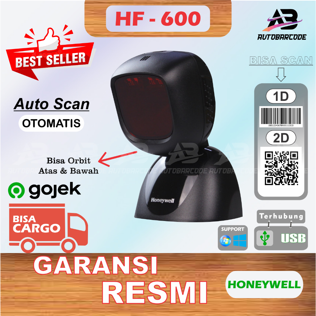 HONEYWELL YOUJIE HF600 BARCODE SCANNER DESKTOP 1D / 2D USB - HF 600 / HF-600