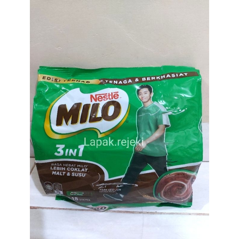 

Nestle Milo 3 in 1 Activ-Go Malaysia 18 Stik 3in1 / Milo 3in1 Malysia / Milo 3 In 1 Malaysia