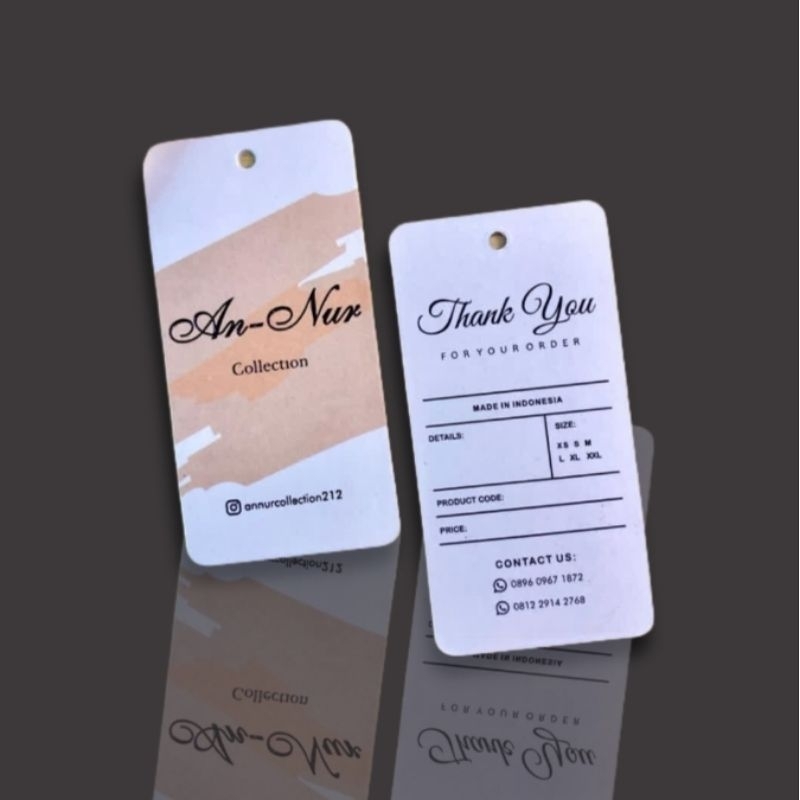 

label hangtag hang tag tebal tag premium menggantung
