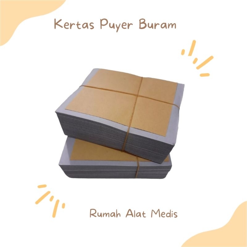 Kertas Puyer Buram / Putih Kertas perkamen kertas obat kertas pembungkus obat warna abu atau buram d